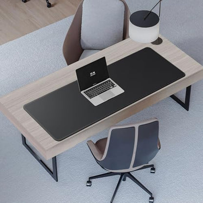 CENNBIE Leather Desk Mat, 51.2" x 16" Desk Pad for Full Desk (Black) - color: Black, size: 51.2" x 51.2"