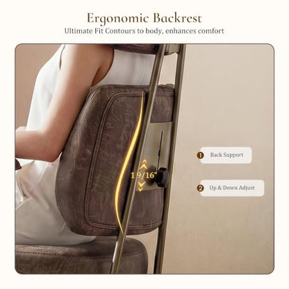 EUREKA ERGONOMIC Cameron Microfiber Suede Office Chair, High Back, Brown - color: Brown, size: High-Back