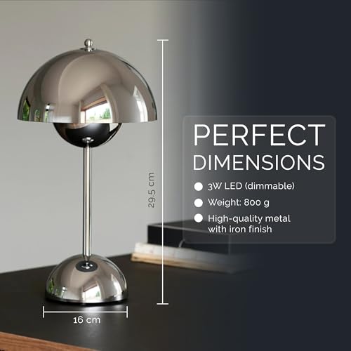 NordGlow Scandinavian LED Desk Lamp – White, Adjustable Dimmable Table Lamp, Modern Minimalist Design, Energy-Efficient LED, Home & Office Lighting - color: White