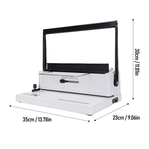 Coil Binding Machine with Electric Coil Inserter, 20 Sheet Punch 140 Sheet Binding 34 Square Holes Coil Binding Machine with 12Pcs 12mm Coils 50 Sheet A4 Covers for A4A5