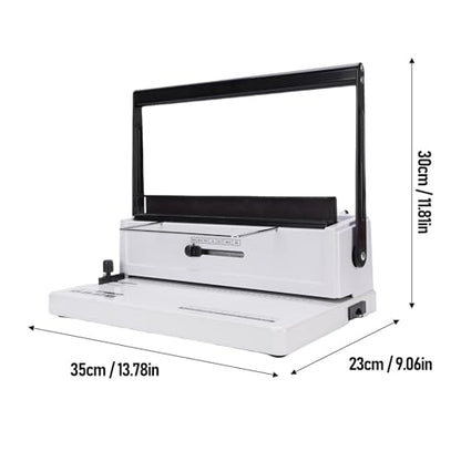 Coil Binding Machine with Electric Coil Inserter, 20 Sheet Punch 140 Sheet Binding 34 Square Holes Coil Binding Machine with 12Pcs 12mm Coils 50 Sheet A4 Covers for A4A5