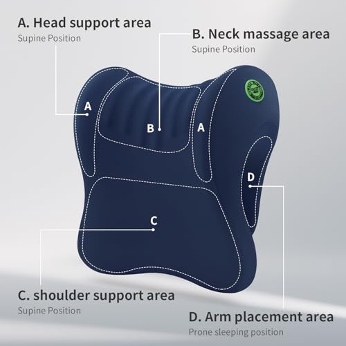 Ergonomic Office Chair Headrest, Adjustable Neck Support Pillow with Removable Washable Cover, Universal Head Rest Attachment for Office Chairs, Wheelchairs, Desk Chair Napping (Navy Blue) - color: Navy Blue