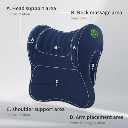 Ergonomic Office Chair Headrest, Adjustable Neck Support Pillow with Removable Washable Cover, Universal Head Rest Attachment for Office Chairs, Wheelchairs, Desk Chair Napping (Navy Blue) - color: Navy Blue