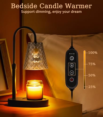Candle Warmer Lamp with Timer - Electric Candles Wax Warmers Glass Lamps - color: D-gray