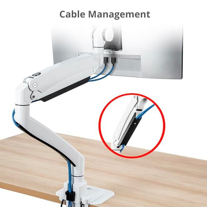 SIIG Heavy-Duty Monitor Arm, 17"-57", 59.5 lbs, USB-C 100W, CE-MT3Z11-S1 | Mount a 17"-57" ultrawide monitor up to 59.5 lbs; top C-clamp or grommet mounting and USB-C 100W fit heavy-duty desks.
