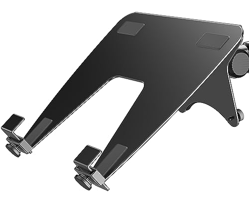 ergounion Laptop Tray for Monitor Arm - VESA Mount 100x100mm, Laptops up to 17.3in & 28.6lbs - Notebook Tray Office Desk Accessories - Black - color: Black