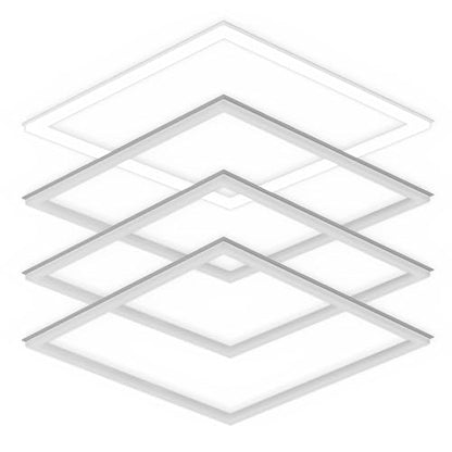 Flat Panel Light 2x2 Ft 4 Pack Led Frame Panel, Border Glow Light 45W 3600Lm Suitable for Offices, Shops, Bathrooms etc with Integrated Ceilings - size: 4 pcs