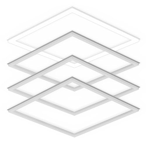 Flat Panel Light 2x2 Ft 2 Pack Led Frame Panel, Border Glow Light 45W 3600Lm Suitable for Offices, Shops, Bathrooms etc with Integrated Ceilings - size: 2 pcs