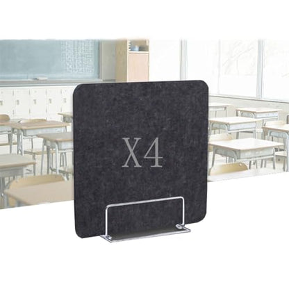 Desk Privacy Divider, 4 Pack Acoustic Freestanding Desk Divider, Noise Reducing Desk Privacy Panel for Classroom Table Standing Sound Proof Dividers(Black,30X50cm) - color: Black, size: 30X50cm