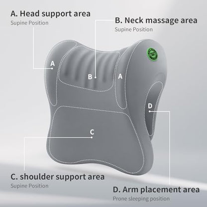 Ergonomic Office Chair Headrest, Adjustable Neck Support Pillow with Removable Washable Cover, Universal Head Rest Attachment for Office Chairs, Wheelchairs, Desk Chair Napping (Gray) - color: Gray