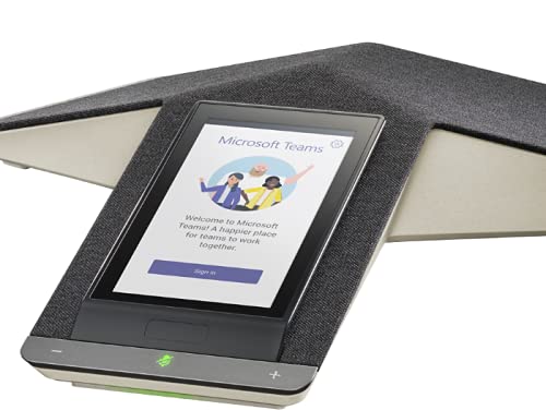 Poly - Trio C60 IP Conference Phone (Polycom) - Smart Conference Phone for Any Meeting Space - 5' Color Touch Display - Works with Teams, Zoom & More,Grey