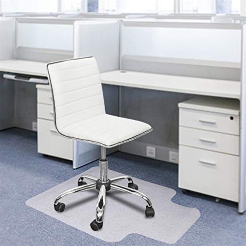 48 Inch Office Chair Mat for Carpet,Clear PVC Floor Protector with Lip 1pcs - size: 1pcs