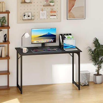 BestOffice Computer Desk,Home Office Desk, Modern Simple Style for Home Office Study Writing (Black, 47 Inch) - color: Black, size: 47 Inch