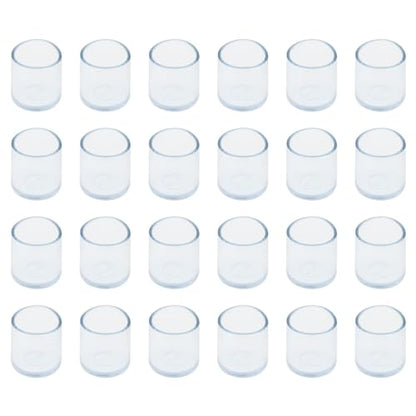 Round Chair Leg Caps,PVC Furniture Feet Covers,TTZEZE Transparent Round Floor Protectors,Clear Table Feet Covers Preventing Plastic Chair Leg Covers Scratches and Noise 22mm/0.87'', 12 - size: 0.87 inches