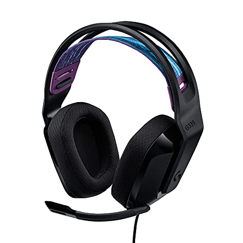 Logitech G335 Wired Gaming Headset (with Flip to Mute Microphone) - Black - color: Black, style: Wired