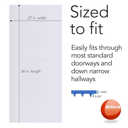 RESILIA Low-Pile Carpet Runner - Non Slip Carpet & Rug Protection, Washable Clear Vinyl Floor Runners, 27 Inches Wide x 36 Inches Long, Made in The USA - size: 2'3" x 3'