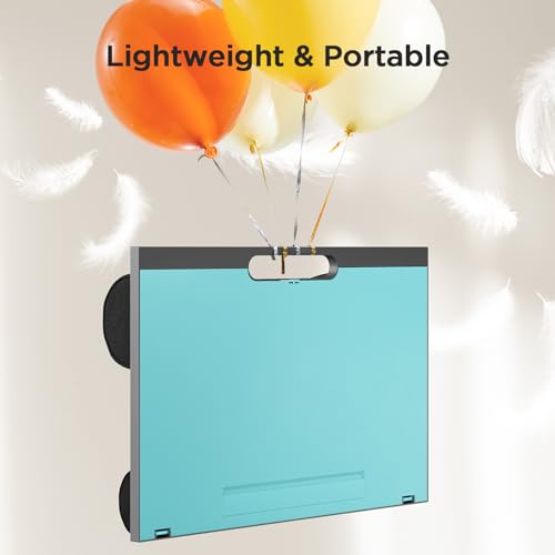 HUANUO Lap Desk with 8 Adjustable Angles – Up to 15.6" Laptop, Turquoise - color: Turquoise