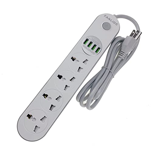FANLIDE Universal Power Strip with USB Ports for Cruise Ship Dorm Room