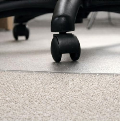 Marvelux Large Office Chair Mat for Low Pile Carpets 48" x 60” Clear Vinyl Protector Mat for Under Desks, Rectangular PVC Carpeted Floor Mat for Gaming Chairs and Computer Desks - size: 48" x 60"