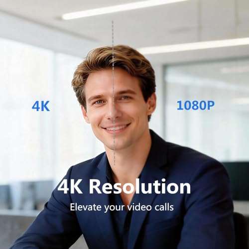 4K Webcam for PC Ultra HD Web Camera with Microphone, PDAF Autofocus,Privacy Cover,USB A & USB C Adapter, Plug & Play,Ideal for Business Meetings&Live Streaming - size: Webcam X60 4K