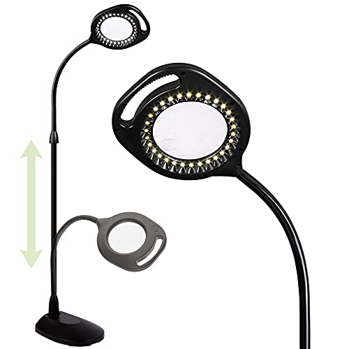 Ottlite 2 in 1 LED Magnifier and Table Light - color: Black