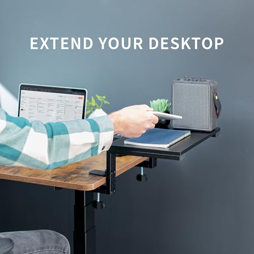 VIVO Black Clamp-on 15 in Desk Extension Shelf, DESK-SHELF15B - size: 15"