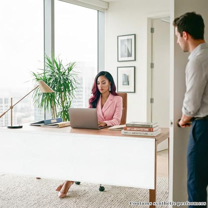 60" Under Desk Privacy Panel White Self-Adhesive Modesty Panel 600D Heavy Duty Desk Skirt Privacy Divider for Office Home or Standing Workstation Concealer Shield - size: White - 60"W