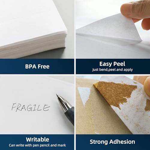 500 Sheets 3000 Pcs 3-1/3 x 4 6 Up Shipping Address Labels for Laser & Inkjet Printers, 3-1/3" x 4" 6 per Sheet Shipping Mailing Stickers, 6 Labels per Page - size: 4"x3-1/3"---500P