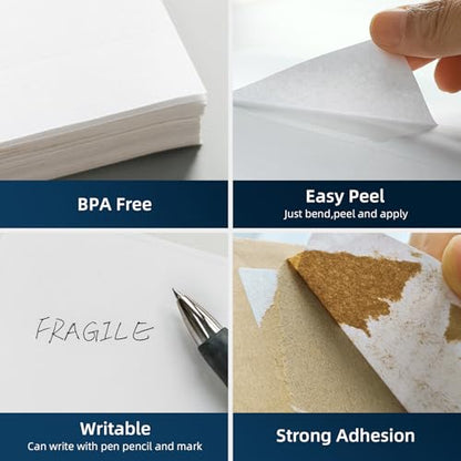 500 Sheets 3000 Pcs 3-1/3 x 4 6 Up Shipping Address Labels for Laser & Inkjet Printers, 3-1/3" x 4" 6 per Sheet Shipping Mailing Stickers, 6 Labels per Page - size: 4"x3-1/3"---500P