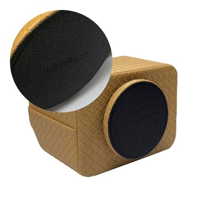 UnionBasic Rotating Desk Organizer, 360 Desk Spinning Caddy, Desktop TV Guide/Mail/Media/Remote Controller Holder Organizer, Woven Apricot - color: Woven Apricot