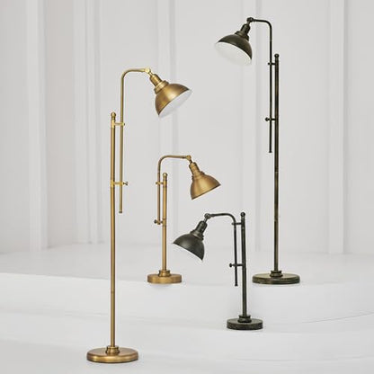VONLUCE Industrial Floor Lamp 65", Adjustable Standing Lamp for Living Room - color: Black