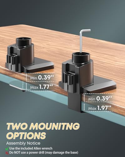 Dual Monitor-Arm Ultrawide Heavy Duty - 24-57 inch Vertical Dual Monitor Mount, Adjustable Stacked Double Monitor Desk Mount Stand, Max Load 59.4 lbs (per Arm), VESA 75/100 mm, Black - color: Black