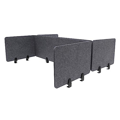Desktop Mounted Privacy Cubicle Panel,23"x16"Mounted Privacy Panel to Reduce Noise and Visual Distractions,Clamp-On Acoustic Desk Divider for Classrooms Libraries