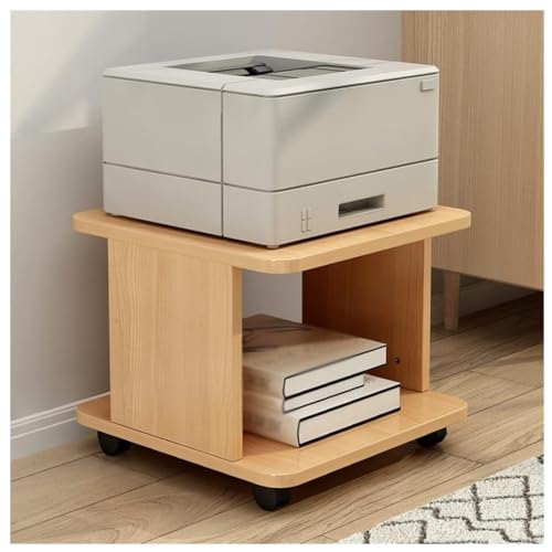 Printer Rack Movable Printer Stand 2-Tier Machine Cart Storage Rack Under Desk Printer Cart for Office Home Printer Shelves(B,40 * 50 * 28cm) - color: B, size: 40*50*28cm