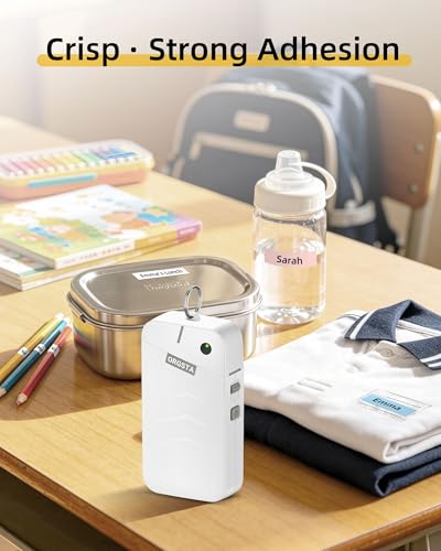 ORGSTA S001 Label Maker Machine with Tape, Portable Bluetooth Label Maker - color: White