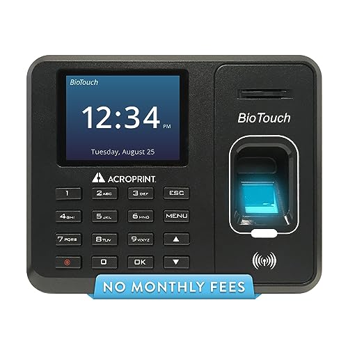 Acroprint BioTouch Self-Contained Automatic Biometric Fingerprint/Proximity Time Clock (No Monthly Fee) - style: BioTouch