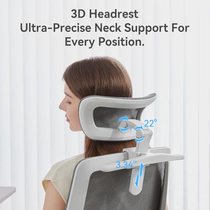 SIHOO M59AS Ergonomic Office Chair, Dual Backrest, Adaptive Lumbar Support - color: Jet Black, size: Pack of 1