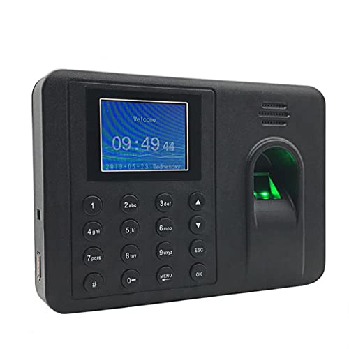 Biometric Employee Attendance Machine Cheapest 2000 Users Biometric Fingerprint Time Attendance System Clock Recorder Employee Recognition Recording Device Electronic, UK Plug-English