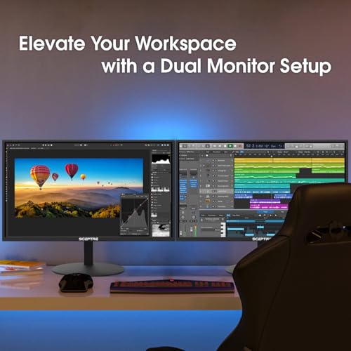 Sceptre E275W-19203R 27 inch1080P LED Monitor 99% sRGB 2X HDMI VGA Build-In Speakers, Machine Black (E275W-19203R series) | 99% sRGB 2X HDMI VGA Build-In Speakers, Machine Black (series) - style: 27" 75Hz