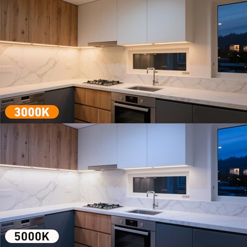 Under Cabinet Lighting Plug in. 6 PCS 12 Inches Likable Slim Bright Light Strips. Dimmable 24W Cabinet Lights for Kitchen Over Counter Countertop Tool Box Shelf Closets Warm White 3000K - color: Warm White 3000K, size: 6 Light Bar