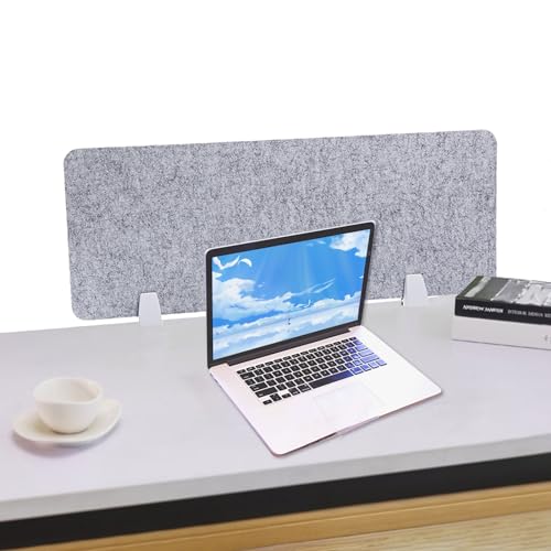 Desk Divider Panel for Students, 60 80 100 120 CM Clamp-on Table Top Privacy Shields/Pinnable Acoustic Partition Separator Shelves Blue Orange Yellow Black Grey(E,Width 80cm/31.5inch) - color: E, size: Width 80cm/31.5inch