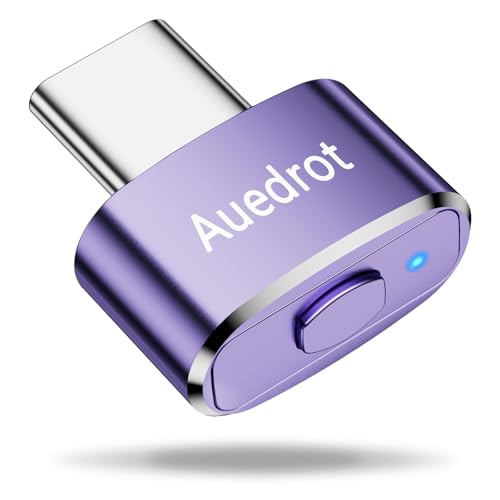 AUEDROT Mouse Jiggler USB-C Undetectable Mouse Jiggler Type C Mouse Mover with Switch Button, Automatic Mouse Wiggler with 2 Jiggle Modes, Plug & Play, Keep Computer/Laptop Awake, Purple - color: Purple