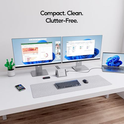 USB C Docking Station Dual Monitor, Laptop Dock for Windows with HDMI 4K