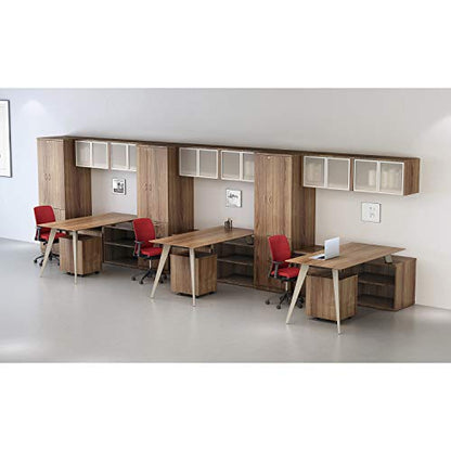Lorell Walnut File Storage Cabinet Credenza