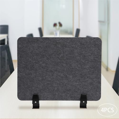 Freestanding Desktop Divider 20.9 * 16in 4pcs Stand Up Desk Store Raw Clamp-On Acoustic Divider Mounted Privacy Panel