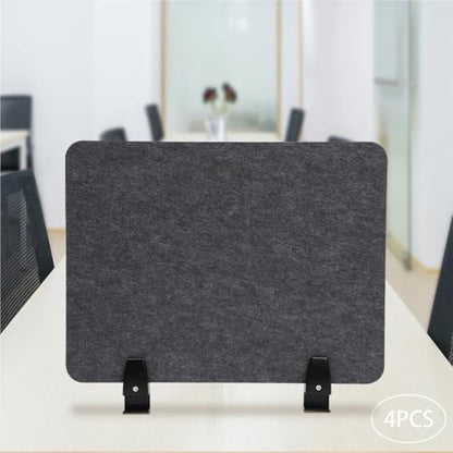 Freestanding Desktop Divider 20.9 * 16in 4pcs Stand Up Desk Store Raw Clamp-On Acoustic Divider Mounted Privacy Panel