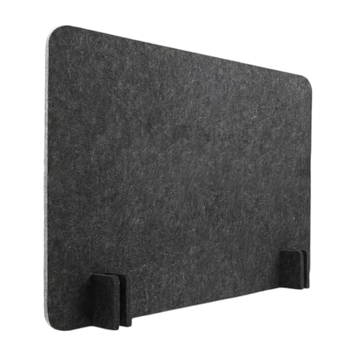 Desk Privacy Panel Desk Divider Privacy Panel Reducing Noise Acoustic Desk Divider Desktop Partition Absorption Performance Easy to, Black and Grey, 40cmx50cm