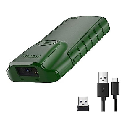 NETUM Bluetooth 1D Barcode Scanner, 3-in-1 Portable CCD Bar Code Reader | Automatic Wireless Gun Scan Back Clip Work with Tablet iOS Android Windows MacOS for Warehouse Inventory POS (1D - E740) - size: 1D - E740