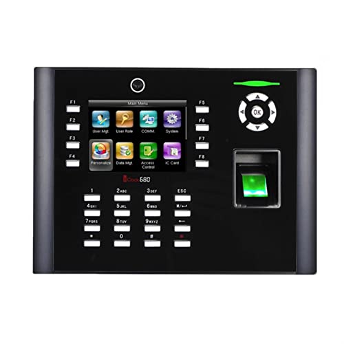 Time Clock, Iclock680 TCP/IP Fingerprint Time Clock Office Attendance Machine Webserver Door Access Control System for Business, Office(Iclock680-wifi)