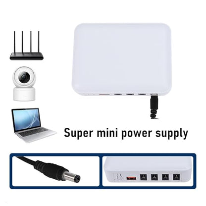 Garosa UPS Battery Backup Power Supply, 6600mAh Portable Uninterruptible DC Power with Battery Level Indicator Smart Protection DC5.5x2.1mm for Home Office Iron US Plug